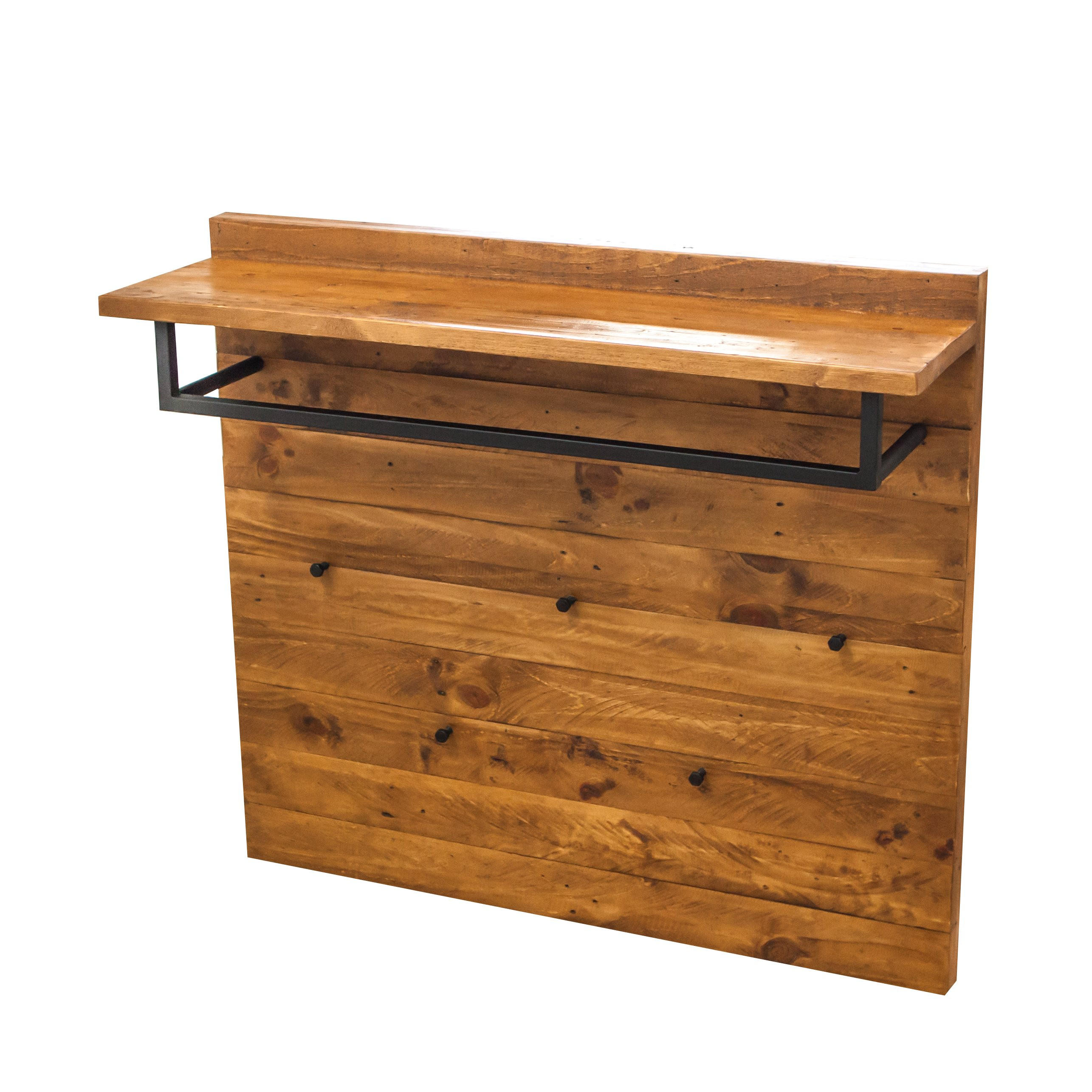 GARDEROBENPANEEL  in 100/90/30 cm  - Pinienfarben, Trend, Holz/Metall (100/90/30cm) - Ambia Home