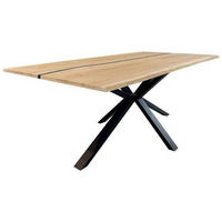 JÍDELNÍ STŮL, divoký dub, hnědá, 160/90/75 cm - černá/hnědá, Natur, kov/dřevo (160/90/75cm) - Livetastic