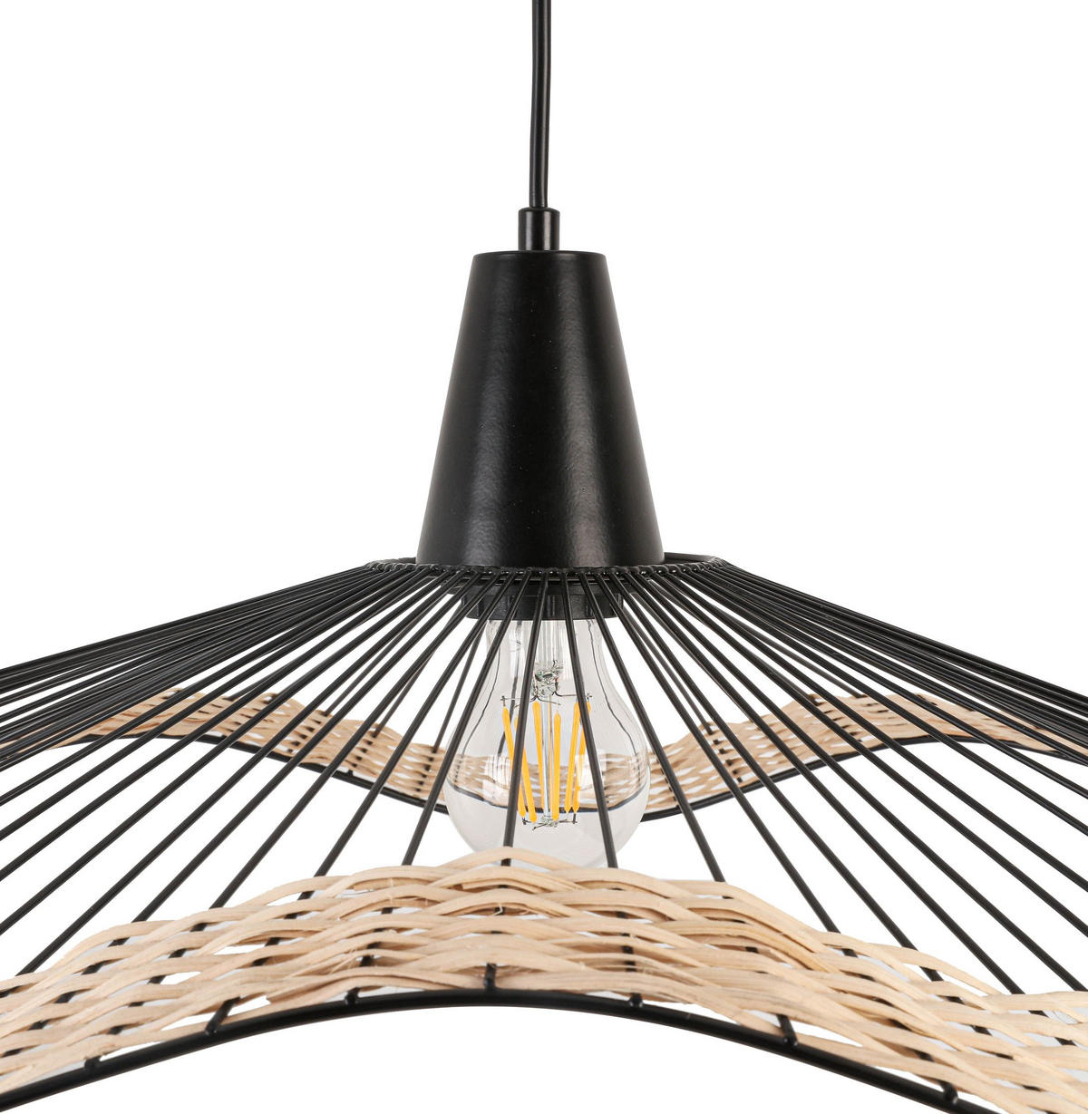 LUSTER    60/60/120 cm    - prirodna boja/crna, Osnovno, drvo/metal (60/60/120cm) - Marama