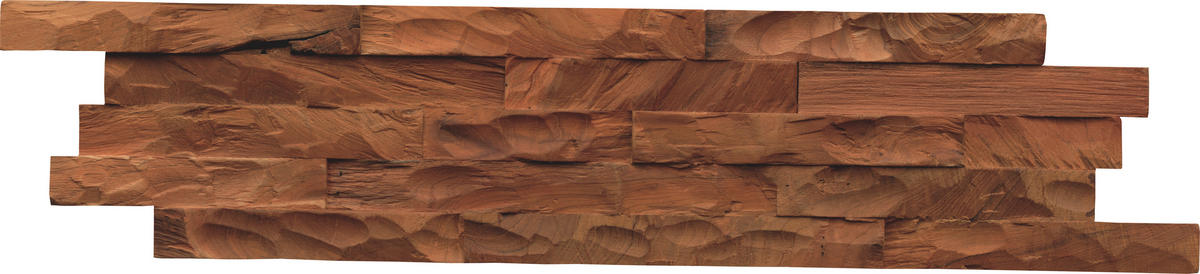 WANDVERKLEIDUNG 11 Stück  - Braun, Basics, Holz (61/15/2cm)