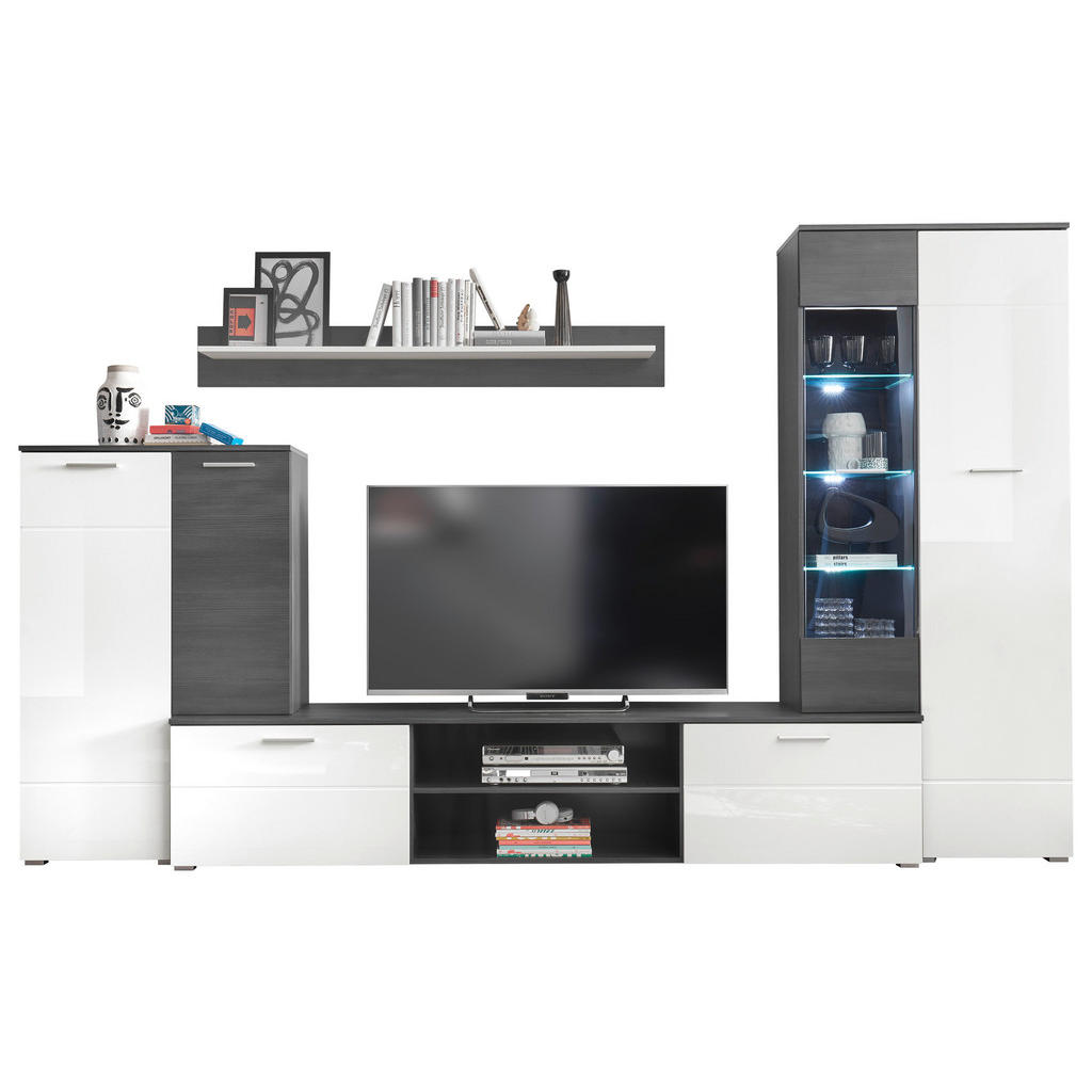 ANSAMBLU MOBILIER CAMERA DE Z in antracit alb lucios intens