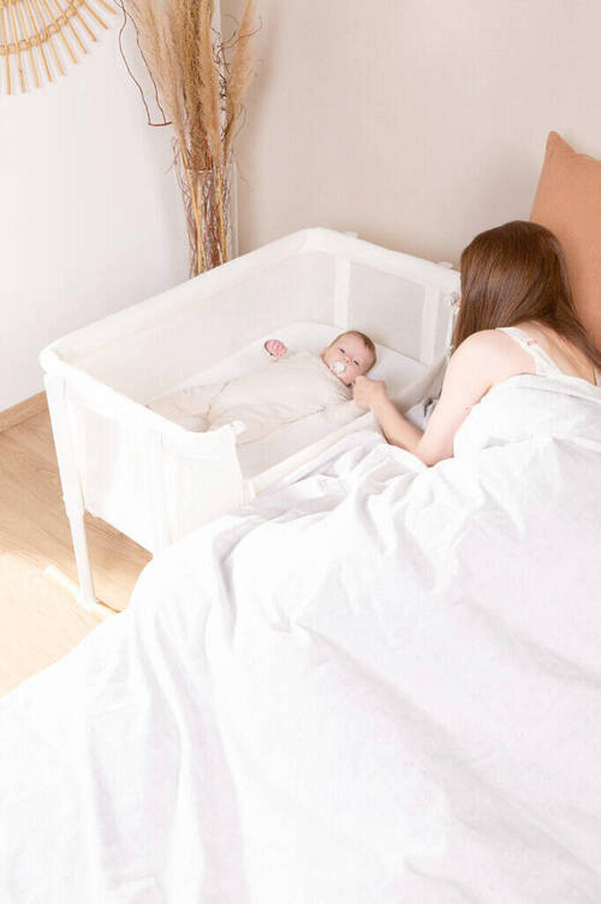 BEISTELLBETT  - Naturfarben/Weiß, KONVENTIONELL, Holz/Kunststoff (97/64/85cm) - Childhome