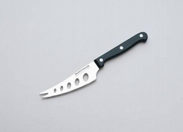 NOŽ ZA SIR - boja nerđajućeg čelika/crna, Konvencionalno, plastika (11cm) - Justinus