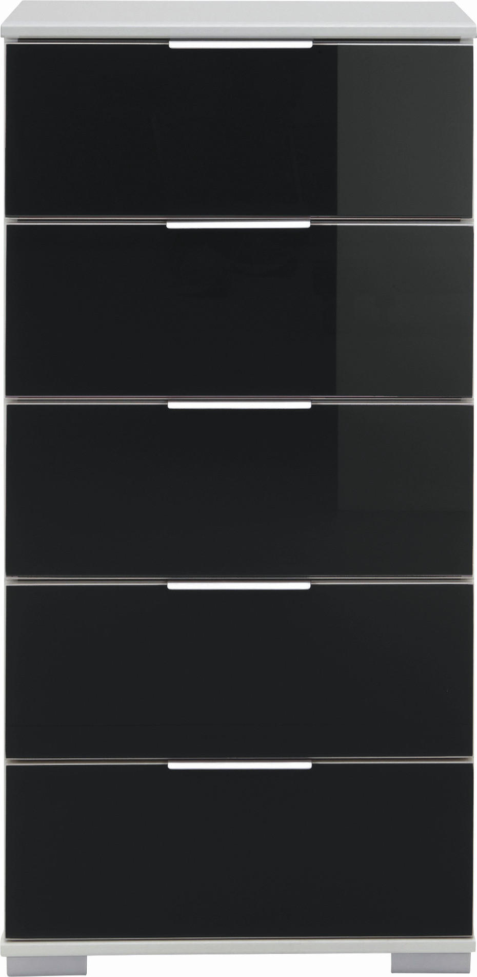KOMODA, črna  - barve kroma/črna, Design, kovina/umetna masa (49/102/41cm) - Carryhome