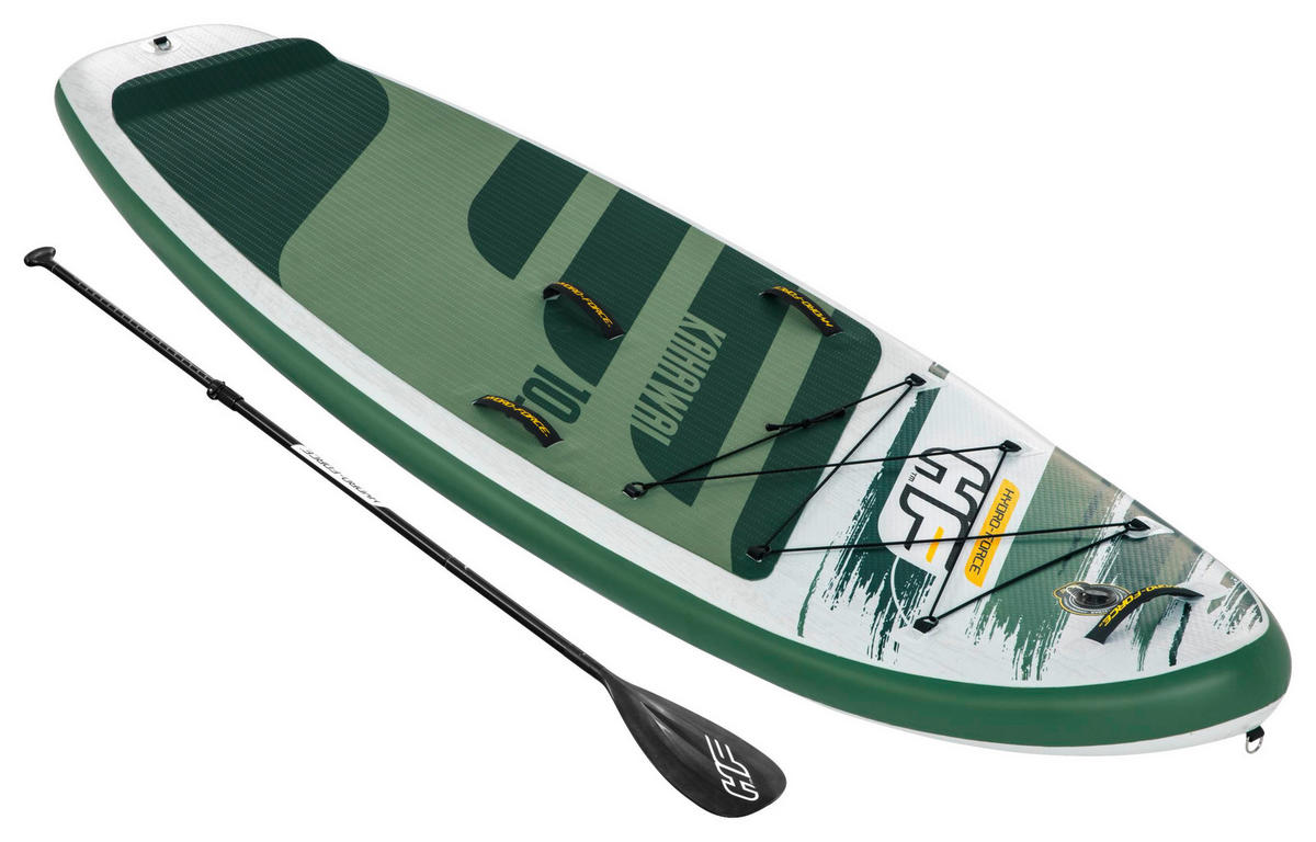 STAND-UP PADDLE BOARD HYDRO-FORCE 65308 KAHAWAI 10  - Dunkelgrün/Weiß, Basics, Kunststoff/Metall (310/86/15cm) - Bestway