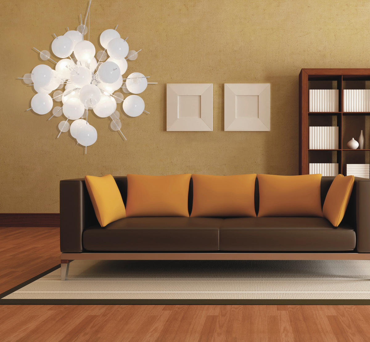 HÄNGELEUCHTE EXPLOSION 65/150 cm   - Klar/Chromfarben, Design, Glas/Metall (65/150cm) - Näve