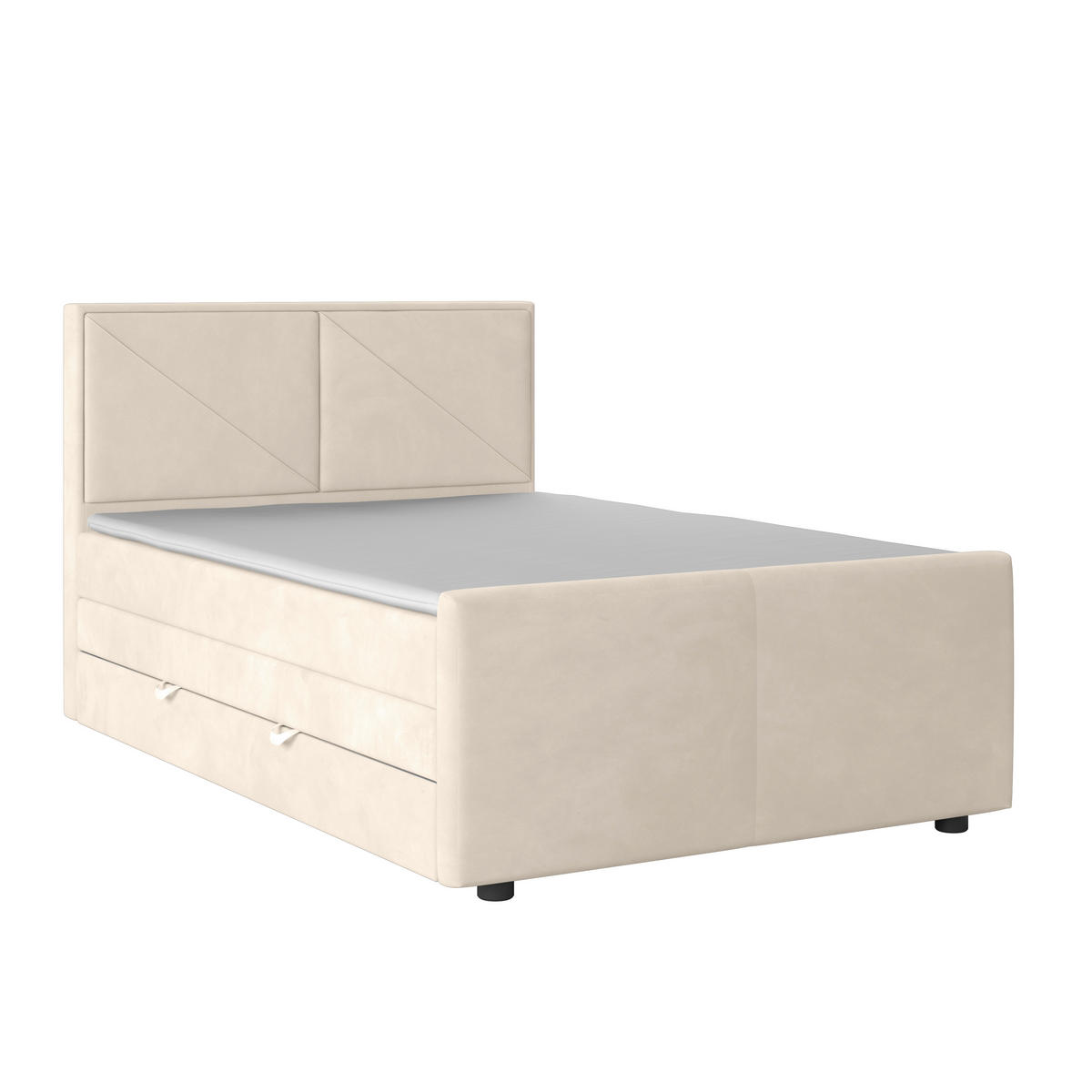 BOXSPRINGBETT 140/200 cm  in Weiss  - Weiss, Modern, Holz/Kunststoff (140/200cm) - MID.YOU