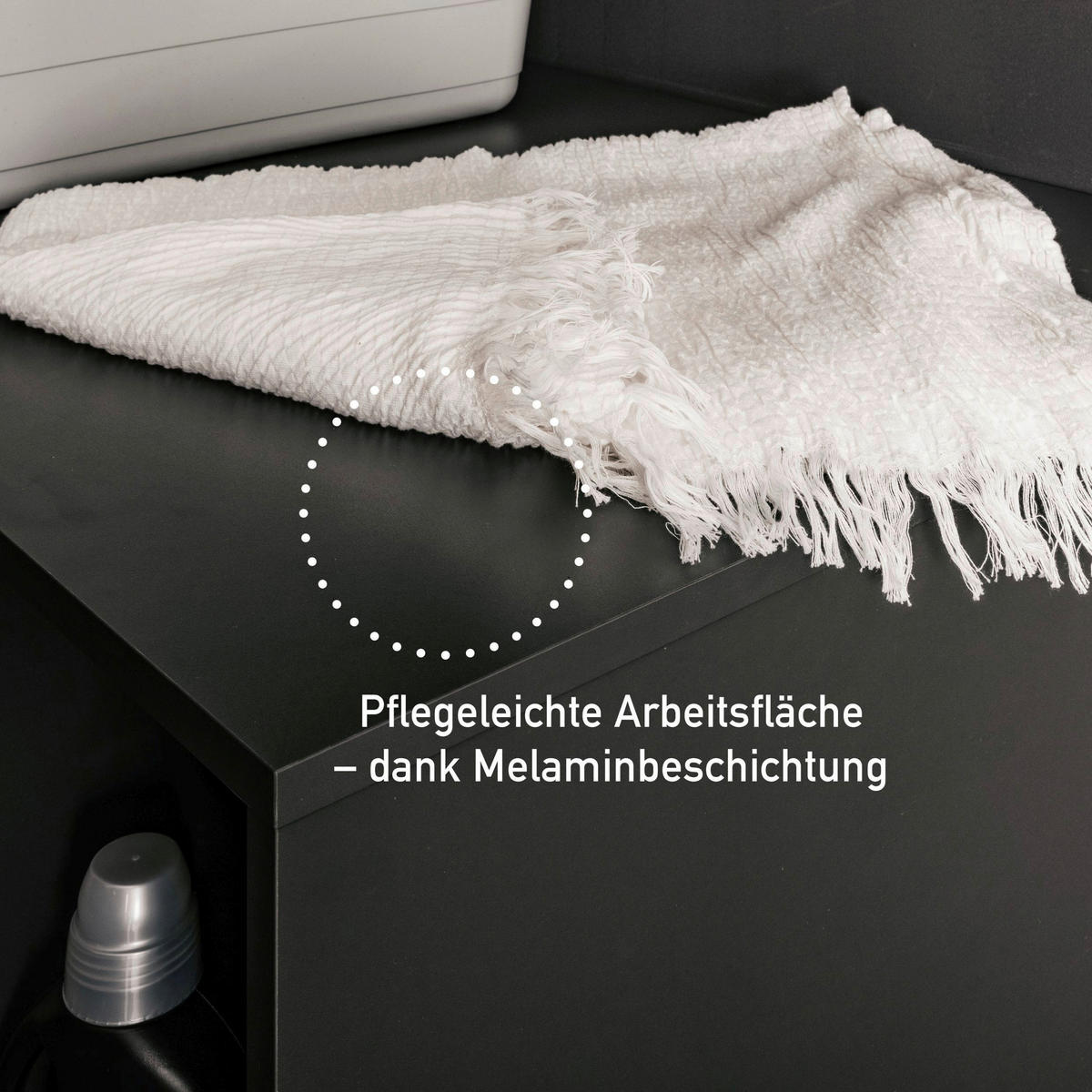 HAUSWIRTSCHAFTSRAUM 201/164/68 cm  in Anthrazit  - Anthrazit, MODERN, Holzwerkstoff (201/164/68cm) - home24