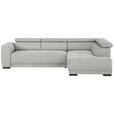ECKSOFA Grau Struktur  - Schwarz/Grau, Design, Kunststoff/Textil (284/205cm) - Xora