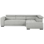 ECKSOFA Grau Struktur  - Schwarz/Grau, Design, Kunststoff/Textil (284/205cm) - Xora