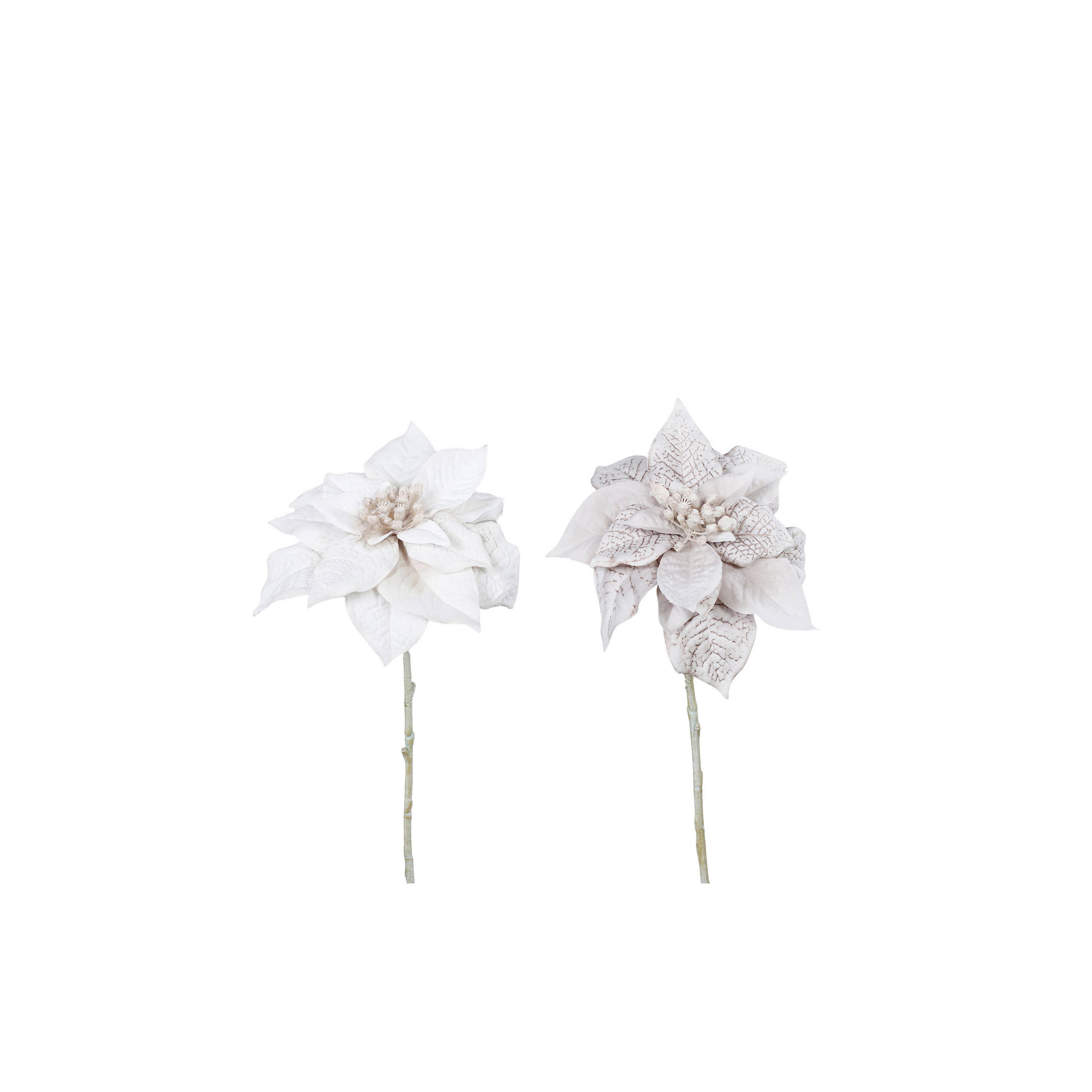 KUNSTBLUME - Grau/Grün, Basics, Kunststoff/Textil (45cm)