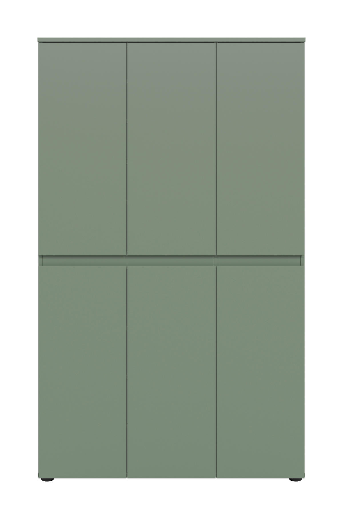 GARDEROBENSCHRANK  in 105/175/37 cm  - Schwarz/Graugrün, Design, Holzwerkstoff/Kunststoff (105/175/37cm) - Livetastic