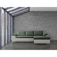 ECKSOFA  in Flachgewebe Weiß, Olivgrün  271/175 cm  - Weiß/Olivgrün, Design, Kunststoff/Textil (271/175cm) - Xora