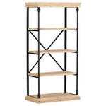 REGAL  76/152/43 cm Schwarz, Tannenholzfarben  - Tannenholzfarben/Schwarz, Design, Holz/Metall (76/152/43cm) - Landscape