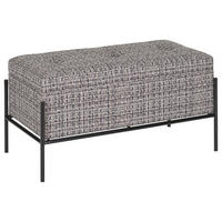 HOCKERBANK 80/40/43 cm Grau, Schwarz  - Schwarz/Grau, LIFESTYLE, Textil/Metall (80/40/43cm) - Xora
