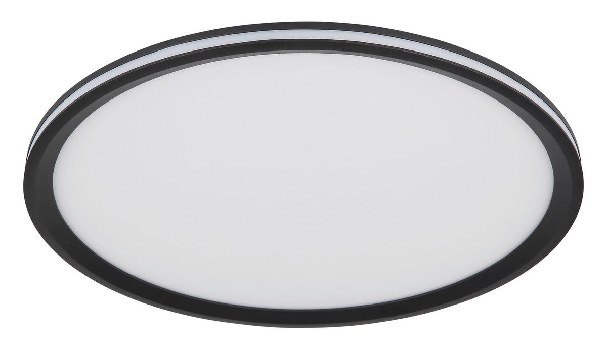 LED-DECKENLEUCHTE 39 W  40/5 cm    - Opal/Schwarz, Design, Kunststoff/Metall (40/5cm) - Globo