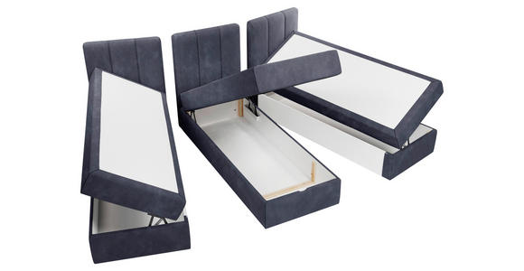 FAMILIENBETT - Schwarz/Dunkelblau, Design, Holzwerkstoff/Kunststoff (240/200cm) - Esposa