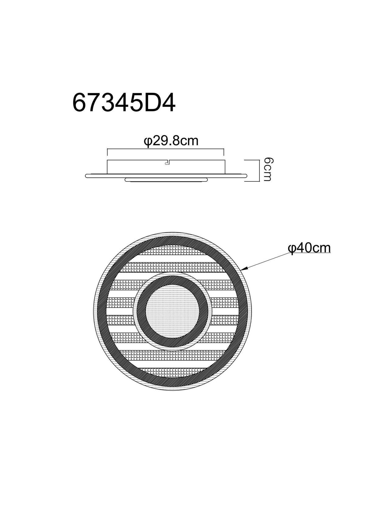STROPNA LED-SVETILKA  WOODY //3000 K/230 V/ - črna/bela, Natur, kovina/umetna masa (40/6cm) - Globo