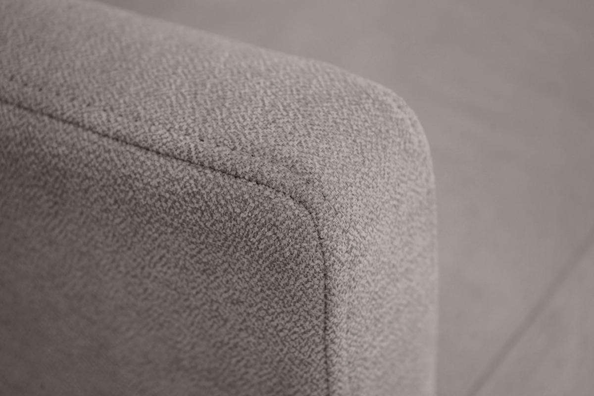 ECKSOFA Hellbraun Chenille  - Hellbraun/Schwarz, KONVENTIONELL, Holz/Textil (159/221cm) - Carryhome