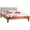 BETT 140/200 cm  in Braun, Akaziefarben, Hellgrau  - Hellgrau/Braun, Design, Holz (140/200cm) - Hasena