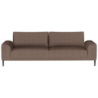 SCHLAFSOFA in Cord Braun  - Schwarz/Braun, Design, Textil/Metall (250/89/105cm) - Welnova