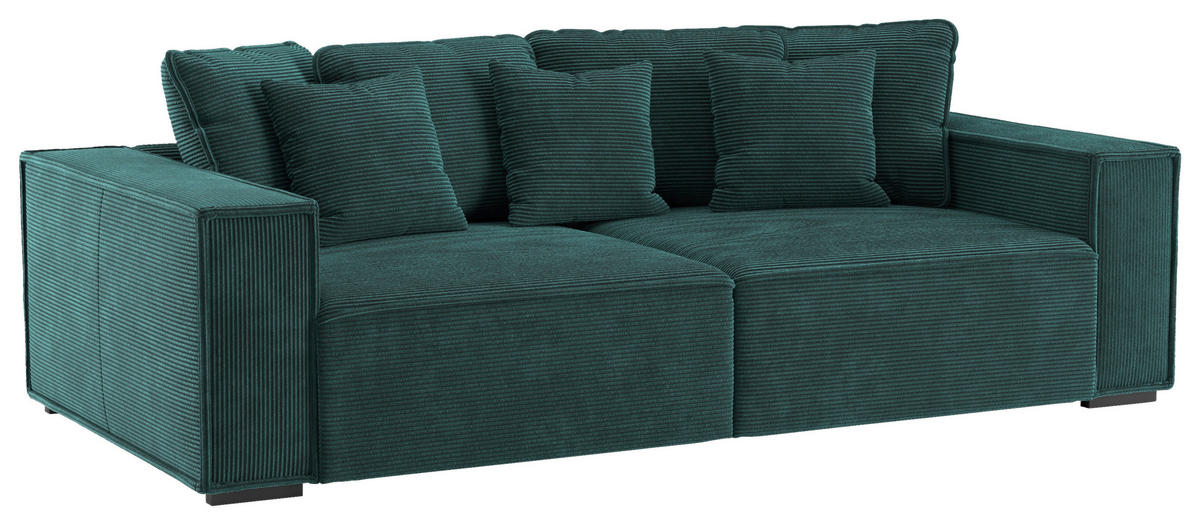 BIGSOFA Mikrofaser Grün  - Grün, MODERN, Kunststoff/Textil (244/62/117cm) - MID.YOU