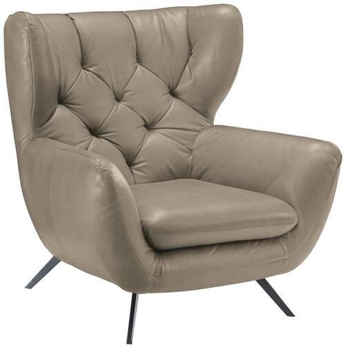 CHESTERFIELD-SESSEL - Taupe/Schwarz, Design, Textil/Metall (100/106/95cm) - Pure Home Lifestyle