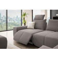 ECKSOFA in Velours Braun  - Schwarz/Braun, Design, Kunststoff/Textil (326/236cm) - Xora