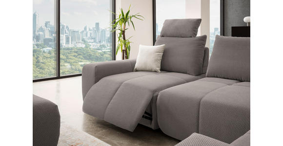 ECKSOFA in Velours Braun 326/236 cm - Schwarz/Braun, Design, Kunststoff/Textil (326/236cm) - Xora