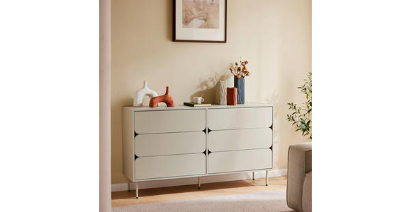 SIDEBOARD  in 150/85/40 cm  - Seidengrau, Design, Holzwerkstoff/Metall (150/85/40cm) - Xora