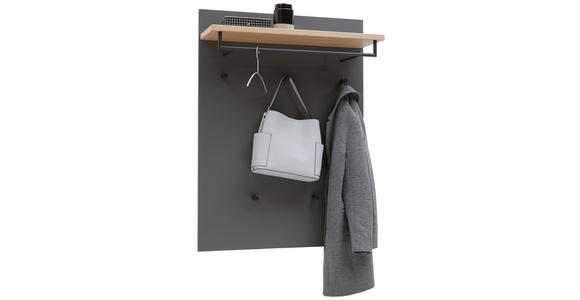 GARDEROBE 4-teilig in 180/193/40 cm - Eichefarben/Anthrazit, Design, Holz/Holzwerkstoff (180/193/40cm) - Dieter Knoll