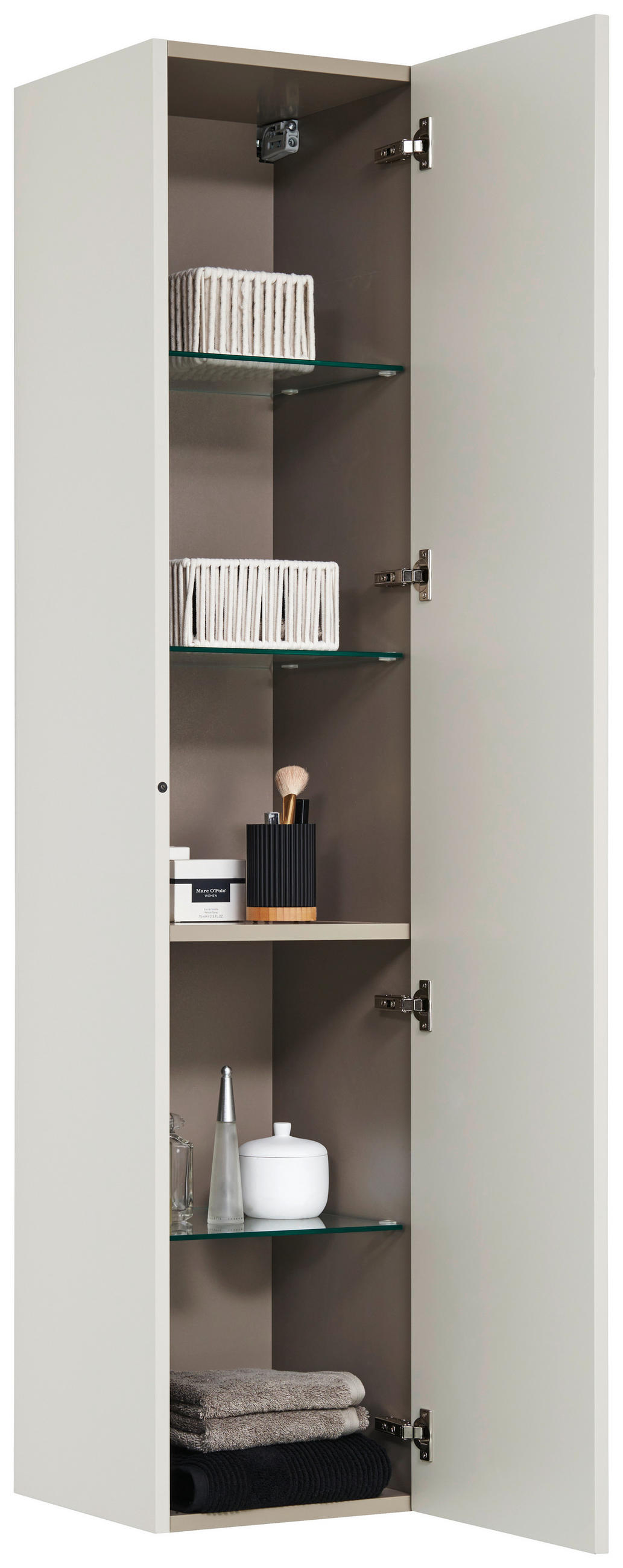 HOCHSCHRANK 35/162,5/37 cm  - Naturfarben, Design, Glas/Holzwerkstoff (35/162,5/37cm) - Dieter Knoll