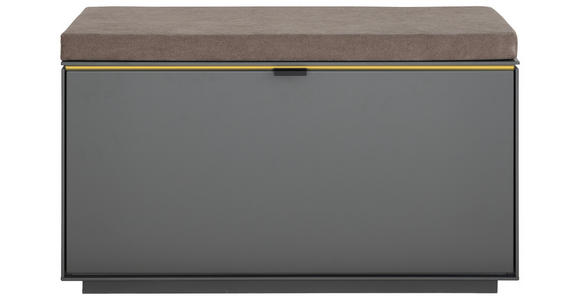 GARDEROBENBANK  in 85/45/40 cm  - Anthrazit/Schwarz, Design, Holzwerkstoff/Textil (85/45/40cm) - Dieter Knoll