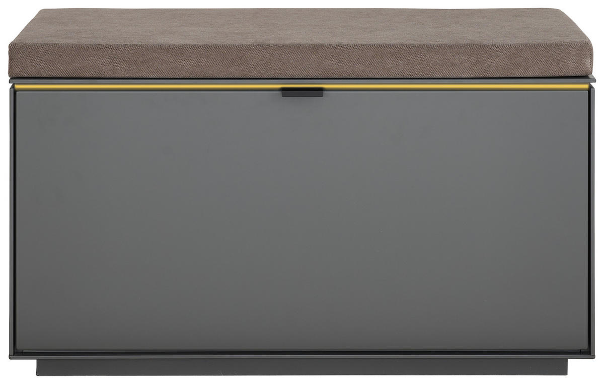 GARDEROBENBANK  in 85/45/40 cm  - Anthrazit/Schwarz, Design, Holzwerkstoff/Textil (85/45/40cm) - Dieter Knoll