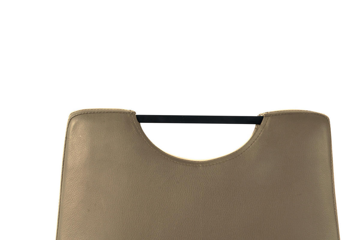 STUHL-SET 2 Stück  in Lederlook  - Taupe/Schwarz, Design, Kunststoff/Textil (42/98/56cm) - Livetastic