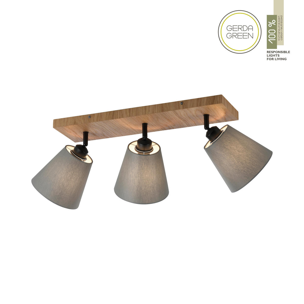 DECKENLEUCHTE    77/28/26 cm  - Natur, Holzwerkstoff/Metall (77/28/26cm)