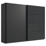 SCHWEBETÜRENSCHRANK  in Graphitfarben, Schwarz  - Graphitfarben/Schwarz, Design, Glas/Holzwerkstoff (270/210/65cm) - Carryhome