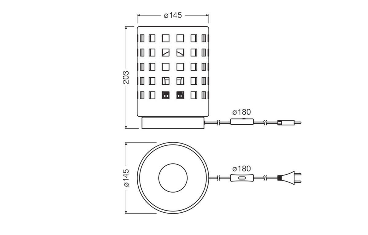 TISCHLEUCHTE 14.5/20.3 cm   - Braun, Basics, Stein/Metall (14.5/20.3cm) - Osram