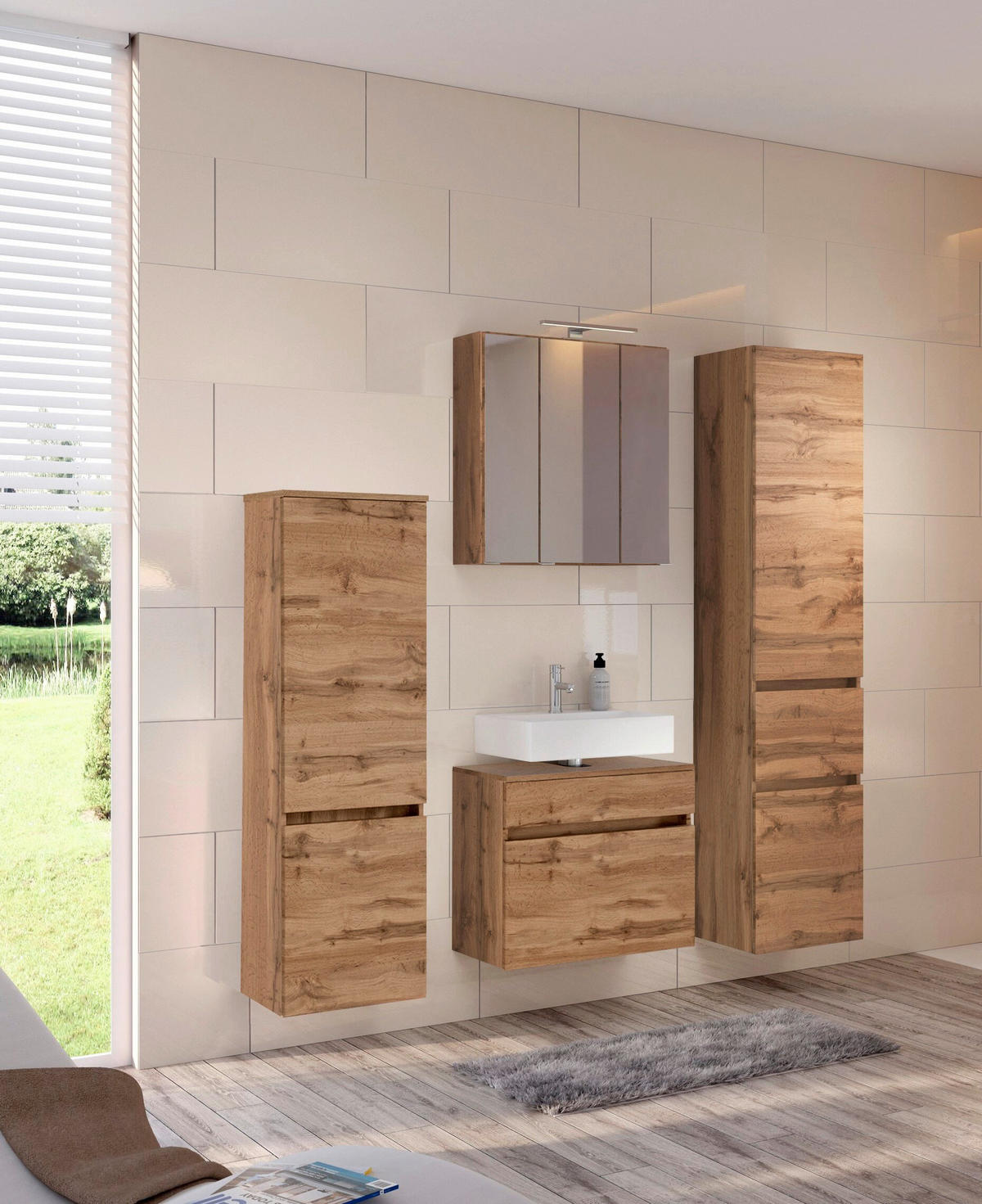 HÄNGESCHRANK 40/64/20 cm  - Eiche Wotan, Natur, Holzwerkstoff (40/64/20cm) - Held