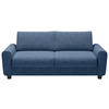 SCHLAFSOFA Webstoff Dunkelblau  - Schwarz/Dunkelblau, Design, Kunststoff/Textil (203/69-82/99cm) - Welnova