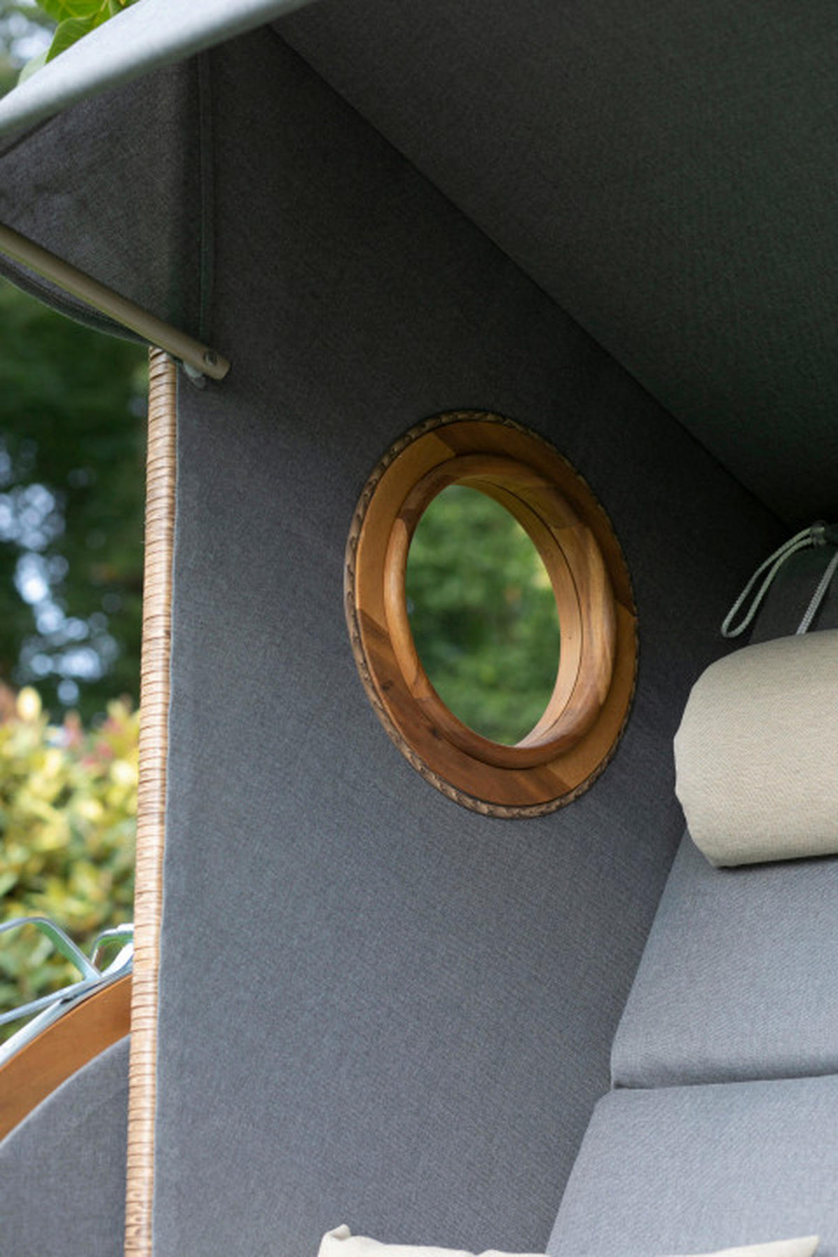 STRANDKORB - Beige/Grau, Basics, Holz/Textil (120/155/80cm)