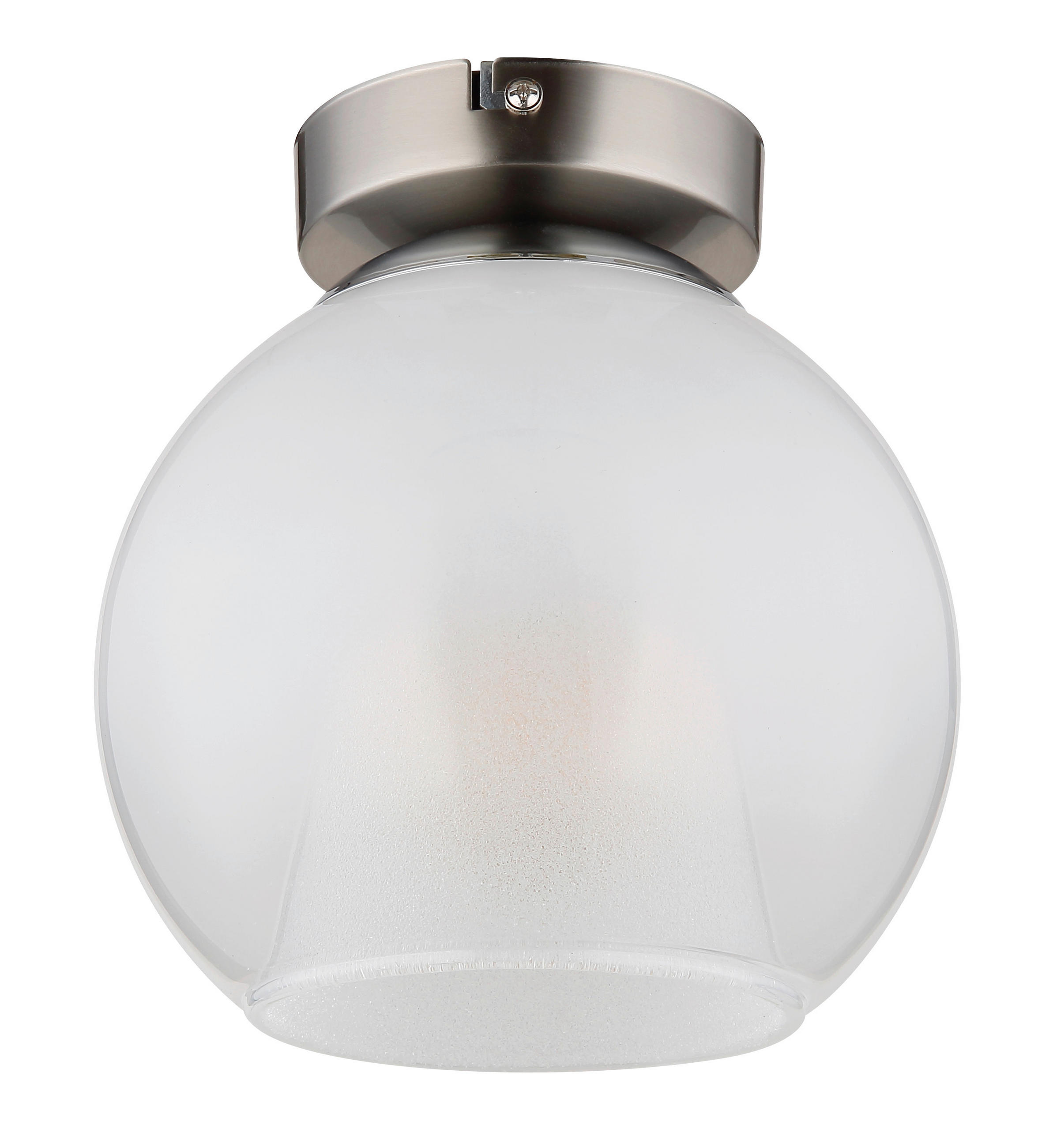 DECKENLEUCHTE BARRY 18/19 cm  - Klar/Chromfarben, Basics, Glas/Metall (18/19cm) - Globo