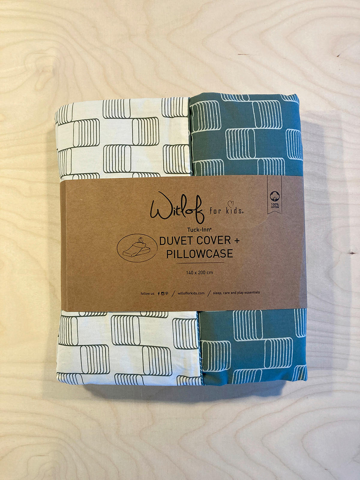 BABYBETTWÄSCHE 140/200 cm  - Dunkelgrün/Weiß, Basics, Textil (140/200cm) - Witlof for Kids