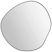 WANDSPIEGEL 80/80/1,5 cm    in wellenförmig  - Schwarz, Design, Glas/Metall (80/80/1,5cm) - Xora