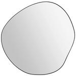 WANDSPIEGEL 80/80/1,5 cm    in wellenförmig  - Schwarz, Design, Glas/Metall (80/80/1,5cm) - Xora