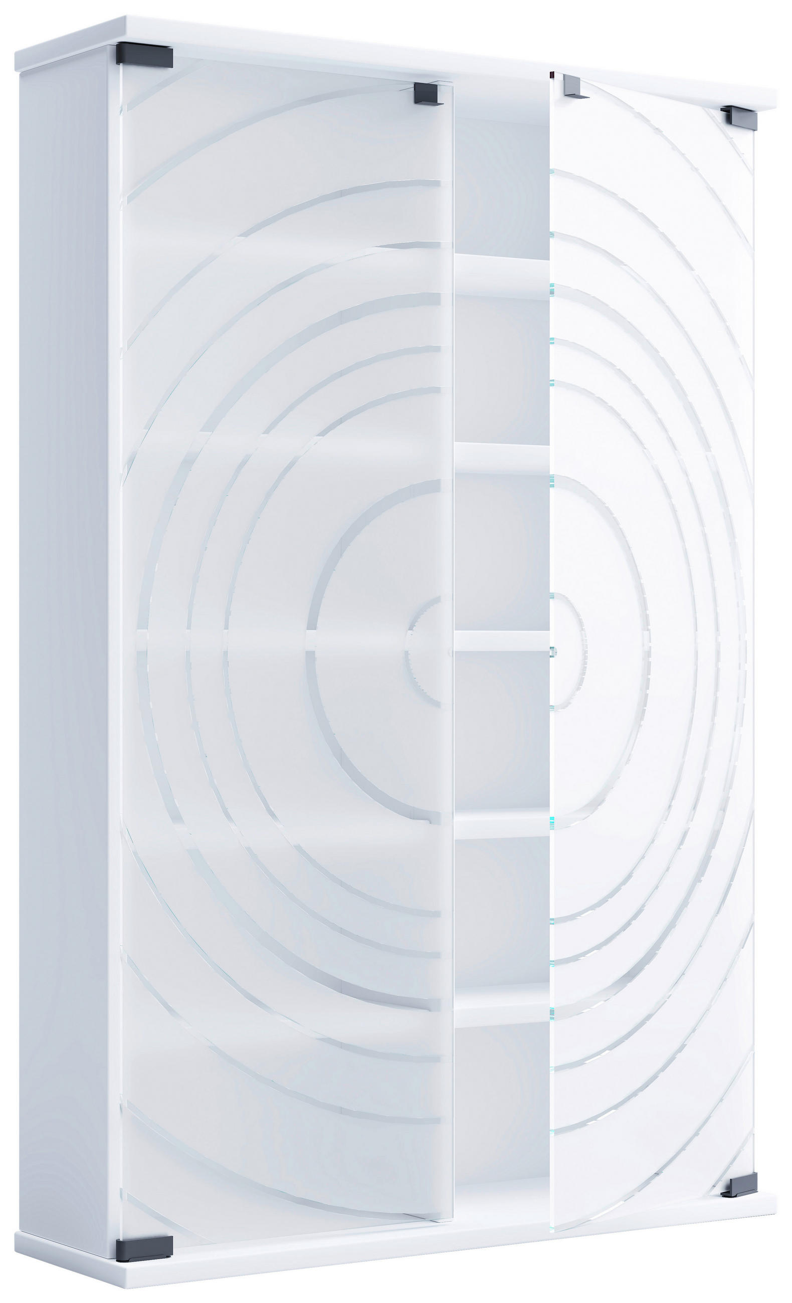 CD-REGAL - Weiss, Design, Glas/Holzwerkstoff (60/92/18cm) - MID.YOU