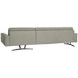 ECKSOFA in Echtleder Hellgrau  - Anthrazit/Hellgrau, KONVENTIONELL, Leder/Metall (324/182cm) - Ambiente