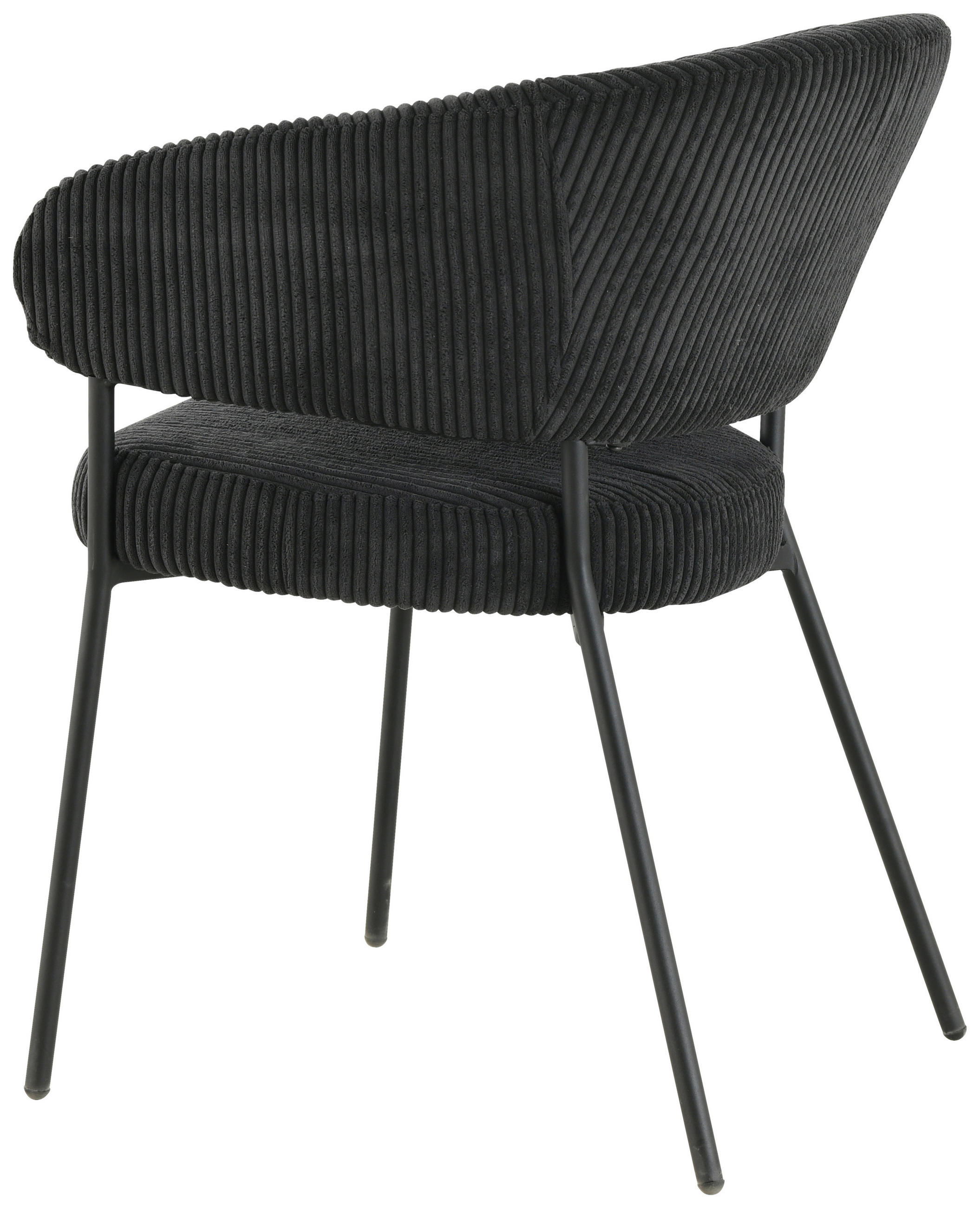 ARMLEHNSTUHL  in Eisen Cord  - Schwarz, LIFESTYLE, Holz/Textil (60/81/60cm) - Livetastic