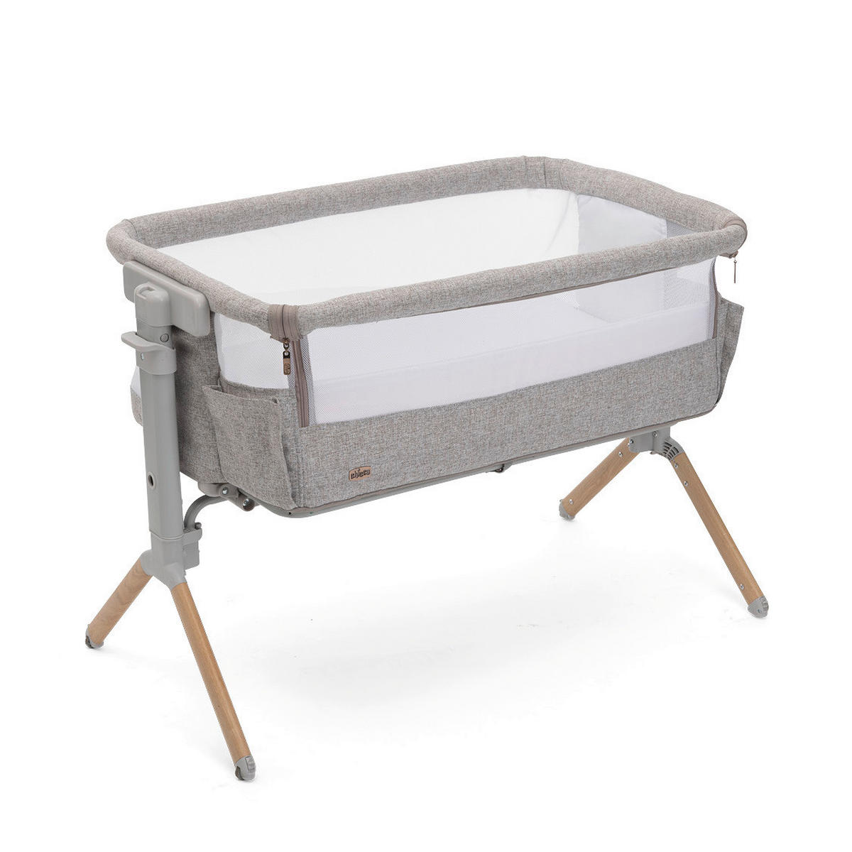 BEISTELLBETT Next2Me Armonia  - Hellgrau, Basics, Textil/Metall (99/69/83/55,5cm) - Chicco