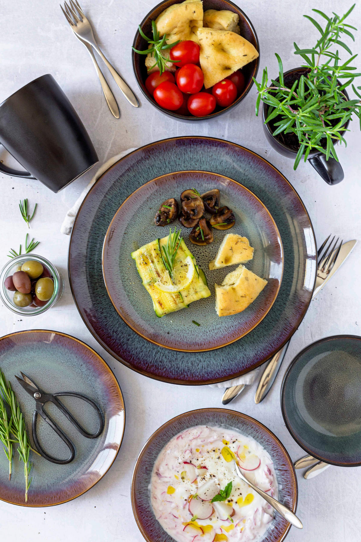 KOMBISERVICE 20-teilig 4 Personen  - Basics, Keramik - Mäser